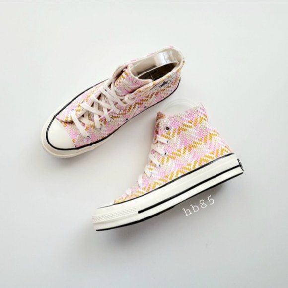 Converse Chuck 70 Hi Culture Weave  Egret Pink Women's 5.5 - Picture 2 of 6